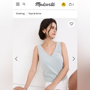 NWT madewell blue crop tank. Never worn
